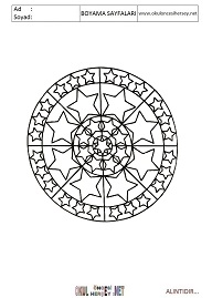 Mandala boyama sayfaları